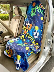 1件装超细纤维汽车座椅套，速干吸湿面料，适用于卡车、SUV、车等车型，运动后使用更舒适，安装简便，可机洗。