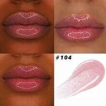 TendenciaLip Gloss Con Glitter Multicolor, Alto Brillo Brillo LabialCalidad premium - Rosado Nube - Ver 4