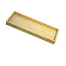 1/2/3 piezas Bandeja de bambú para almacenamiento en el baño, bandeja decorativa multiusos con borde para encimera del baño, bandeja de tocador de bambú para pañuelos, velas, joyas, cosméticos, bandeja de té de bambú japonesa, fuente de dulces rectangular de madera, bandeja de madera - Multicolor - Ver 3
