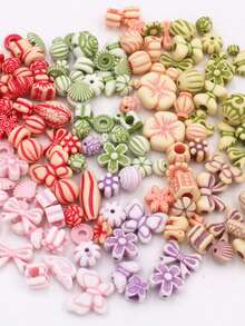 Resin Retro Ins Feng Shui Wash Brushing Color Series Bead Alien Bead, DIY Jewelry Handmade Bead Necklace, Bracelet, Phone Chain Material