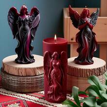 1pc Angel Shaped Handmade Candle, Suitable For Home Decor, Church, And Gifts - Multicolor - View 10