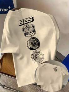BBS Wheel Car JDM T-Shirt Unisex Men's Women's Blouse 100% Cotton Top Premium Streetwear New Release Immediate Shipping Various Colors!! - 米色 - 查看 1