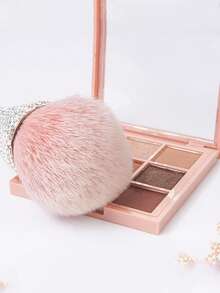 1/2PCS Luxury Diamond-Encrusted Makeup Brush - Nylon Bristles, Diamond Rose Makeup Brush,Perfect Powder Makeup Effect, Fragrance-Free, Suitable For All Skin Types,Ideal Beauty Tool