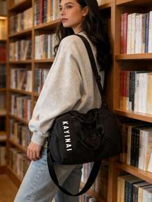 Túi du lịch thể thao unisex - Túi đeo vai tập gym dung tích lớn với ngăn khóa kéo riêng biệt cho đồ ướt/khô, túi thể thao đa năng dùng cho yoga, hoạt động ngoài trời và đi làm, lớp lót polyester chống ẩm, unisex, 4 lựa chọn màu sắc. - Nhiều màu - Xem 3
