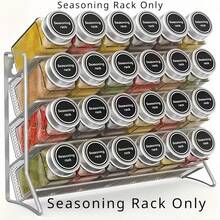 4-Layer Metal Seasoning Rack Kitchen Countertop Organizer - Multi-Layer Design, Space Saving, Ideal For Home Cooking And Baking, Father's Day Gift - Multicolor - View 12