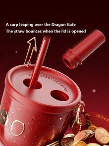 1pc 316 Stainless Steel Insulated Tumbler - Premium Gift Set | Double Wall Insulation, Wide Mouth Design, Non-Slip Straw Lid | Noise Dampening Pad | Ideal Tumbler For Coffee, Tea And Water - Multicolor - View 5