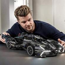 430pcs 1:20 Cyberpunk Sports Car Building Blocks Toy - Compatible Bricks - Holiday & Birthday Gift - Multicolor - View 2