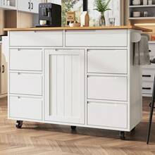 Mobile Storage Islands - White + MDF-1 - View 5
