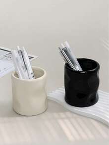 Cute Pen Holder, Creative Desktop Pen Organizer Box, Pencil And Stationery Storage Container, Fashionable Desktop Accessory Organizer, Classroom Storage Tool, Back To School Supplies, Home Office Desk Decor, Multi-Function Pen Holder Stand