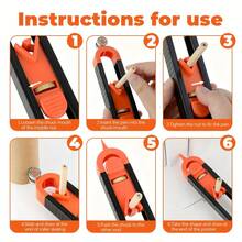 1/3pcs Woodworking Measuring Ruler, Contour Marking Ruler, Woodworking Radius Gauge, Profile Gauge, Contour Gauge - Multicolor - View 6