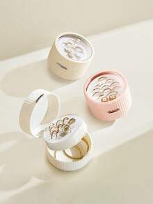 1pc Jewelry Storage Box Travel Portable Gift Box For Earrings Rings Necklaces Packaging Box High-End Jewelry Box