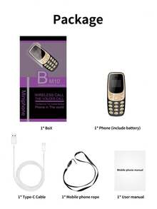 SERVO BM10 2G GSM迷你手机，双卡双待，0.66英寸屏幕，来电黑名单，闹钟，小巧实用手机 - 橘色 - 查看 11