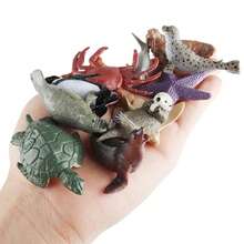 24PCS Mini Marine Polar Animal Set Penguin Polar Bear Arctic Fox Beluga Whale Dolphin Seal Sea Lion And Other Polar Marine Animals, Children's Birthday Gift - Multicolor - View 4