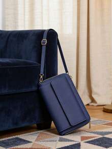 Women's Minimalist Blocking Crossbody Wallet & Phone Bag With Wristlet & Adjustable Shoulder Strap Solid Color Flap Phone Wallet Fashion Multifunctional Faux Leather Zipper With Card Slots For Birthday Gift On Valentine Day For Gift For Lady For Female White-Collar Workers Present (Black) Compatible With Iphone Bag Pouch Phone Robber For Women Wallet Purse Wallet - Multicolor - View 9