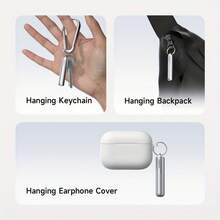 Hagibis SIM Card Ejector Ejector Pin Reset With Keychain Multifunctional Earphone Cleaning Brush Applicable To Daily Shield, Office, Home Daily Shield Office Home Lens Protector Phone Camera Cover Waterproof Shockproof Anti-Fall Scratch Resistant - Silver - View 5