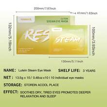 VENROCK Lutein Steam Eye Mask For Eye Relaxation And Better Sleep With 45-Minute Heat Therapy - Green - View 11