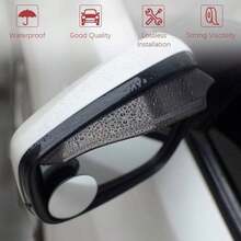 Car Rearview Rain Eyebrow Shield,Car Mirror Rain Protector,Mirror Visor Guard For Truck And SUV(Carbon Fiber,2Pack) - Black-2PC - View 5