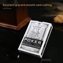 DELI 9637 Playing Cards: Complete Set Of Suit Types, Sturdy Texture, Clear Patterns, Economical And Durable - Black - View 2