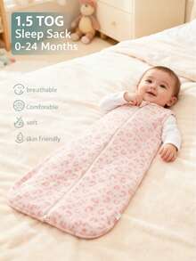 Newborn Baby Boys Girls Cozy Soft Sleeping Bags Infant Toddler Kids Sleeveless Pink Leopard Printed Cute Flannel Warm Sleep Sack - Multicolor - View 11