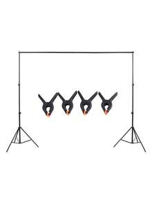 Adjustable Metal Backdrop Stand With 4 Crossbars And 4 Backdrop Clamps, Multi-Purpose Balloon Arch Support Frame For Wedding, Photography & Party Decor, Ideal Holiday Gift For Graduation, Valentine's Day, Father's Day And Halloween - Multicolor - View 9