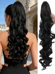 20-Inch Long Wavy Synthetic Hair Extension Ponytail, Heat Resistant Fiber, Suitable For Women, Girls, Party And Daily Use - Multicolor - View 10
