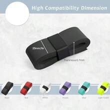 12 Piezas Overgrip Padel y Tenis, Grip Raqueta Tenis, Absorbente de Sudor, Antideslizante, Agarre Reforzado, para Raquetas de Tenis, Pádel, Bádminton y Squash - Rojo - Ver 2