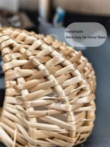 一套花童篮和白色花瓣 - 带衬里的编织篮，带提手的小型柳条篮，适合婚礼、婴儿派对装饰，可盛放白色花瓣、糖果、装饰品和礼物 - 小巧且可重复使用 - 彩色 - 查看 8