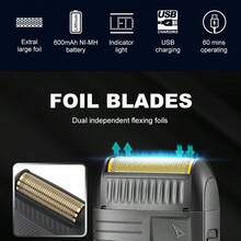 VGR Portable Electric Rechargeable Plastic Shaver For Men V-375 - Black - View 8