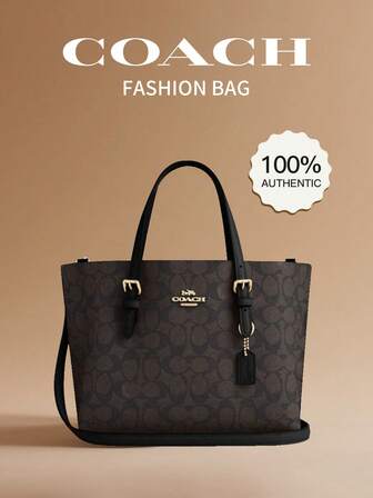 Coach Mollie 25 Large Tote Bag, Genuine Leather Crossbody Bag, Women's Casual Shoulder Handbag, Clutch Bag With Detachable Shoulder Strap, Lightweight Travel Shopping Tote, CV965 IMXAQ