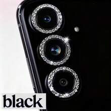 Camera Lens Protector Film Compatible With Samsung Galaxy S25Ultra/S25Plus/S25FE/S24Ultra/S23/S22Ultra/A05s/A06/A14/A15/A16/A24/A25/A34/A35/A54A55 - [Anti-Drop] Tempered Glass Camera Lens Protective Cover Applicable To Daily Shield, Office, Home Daily Shield Office Home Phone Camera Cover Sparkling Crystal Waterproof Shockproof Anti-Fall Scratch Resistant - Purple - View 8