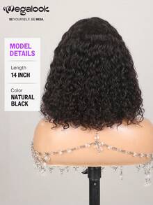 MEGALOOK 水波纹V型分缝短波波头假发，100%真人发，无需留发，夹式佩戴，升级版V型10-14英寸波波头假发，无胶假发，巴西原生真人发 - 新手友好，自然逼真，日常佩戴，适合办公室、僵尸新娘、万圣节派对、Y2K风格、度假装扮、户外角色扮演、校园、学校假期、圣诞节、婚礼、节日等场合，适合所有女性。 - SNatural - 查看 4