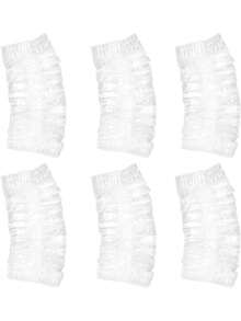 ZJchao 100Pcs de Protectores de Oreja Desechables, Cubiertas de Oreja Transparentes Elásticas Suaves para Tinte de Cabello, Ducha, Spa, Baño, Cabello, Teñido, Estilismo, Aderezo,37069735 - Multicolor - Ver 1