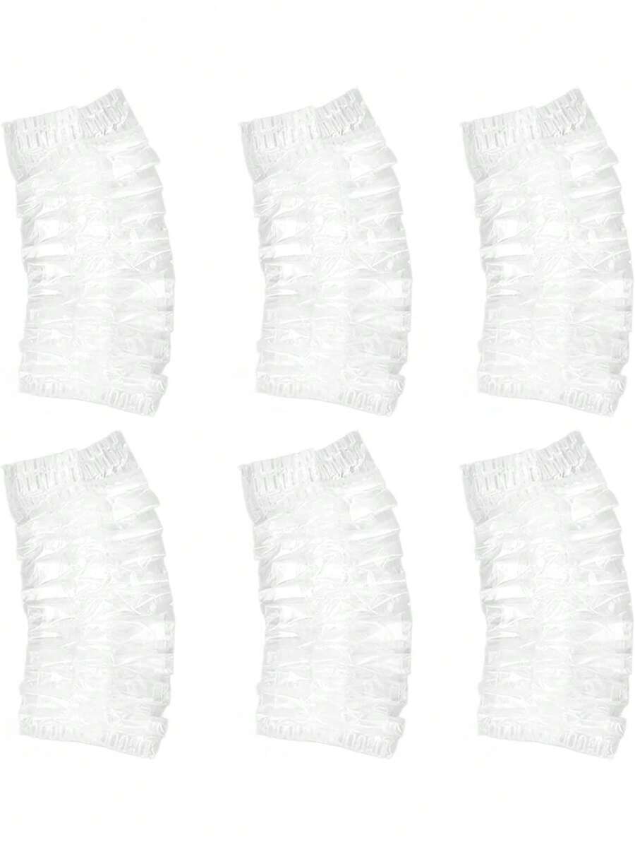 ZJchao 100Pcs de Protectores de Oreja Desechables, Cubiertas de Oreja Transparentes Elásticas Suaves para Tinte de Cabello, Ducha, Spa, Baño, Cabello, Teñido, Estilismo, Aderezo,37069735 - Multicolor - Ver 1