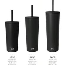 Insulated Tumbler With Lid And Straw Iced Coffee Cup Reusable Stainless Steel Water Bottle Travel Mug Gifts For Women Men Her Him Classic Collection 24oz Winter White - Winter White - View 3