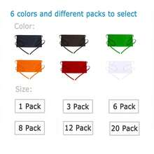 BOHARERS Waist Apron With 3 Pockets - Black Waitress Waiter Server Short Aprons - H-3Pack棕色 - 查看 8