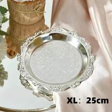 4件套金属蛋糕盘，下午茶点心托盘，客厅杯垫，零食盘，水果盘，首饰收纳盘，装饰品，厨房用品，圣诞礼物 - 彩色 - 查看 16