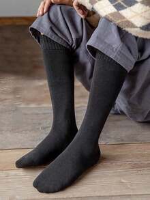 3 Pairs Men's Thick Thermal Thermal Lined Long Socks, Warm For Autumn/Winter - Multicolor - View 6