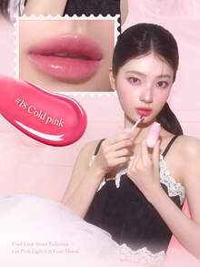 Dasique Glossy Lip Gloss, High-Shine Non-Sticky Moisturizing Lip Makeup, Y2K Fashionable Rose Girl Party Travel Daily Best Color Charm Atmosphere Holiday Essential, Women's Makeup Gift Christmas Gift Rose Girl Best Color Charm Atmosphere Back To School - #18 Cold Pink - View 9