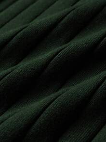 GRDR Men's Loose Thin Ribbed Crew Neck Knit Short Sleeve Sweater, Summer - Army Green - View 4
