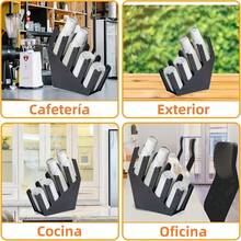 Portavasos, dispensador de vasos, caja para guardar vasos - Negro - Ver 6