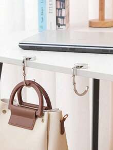 Foldable Desktop Hook, Suitable For Wallets And Handbags, Ideal For Travel, Room Decor, Wall Decor, Bathroom Decor, Home Decor, Shopping Bag Hooks, Door Hooks, Coat Hangers, Bag Display, And A Perfect Choice For Holiday Celebrations And Birthday Gifts. - Green - View 5