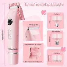 TendenciaDepiladora Electrica Para Mujer Bikini Doble Cabeza 4in1Calidad premium - Rosa - Ver 4