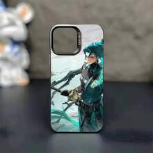 Funda de teléfono W-Wuthering Waves J-Jiyan color plata para 17 16 15 14 13 12 11 Pro Max Plus - z7 - Ver 8