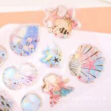 Pegatinas de agua con diseños de dibujos animados en 3D, pegatinas de inyección de agua de ensueño, pegatinas agitadoras de recompensa para scrapbooking, botellas de agua, teléfonos - Multicolor - Ver 3