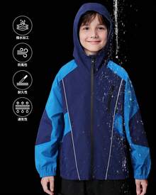 Tween Boys Coats - Navy Blue - View 5