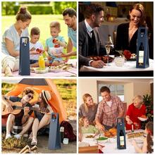 Leather Wine Gift Bag 16.1x3.5x3.5 In, Wines Gifts Tote Bag, Reusable Metal Clasp Gift Wine Bag, Portable Wines Protector For Parties, Birthdays, Weddings, Father'S Day And Various Holidays,BLUE-LK - 藍湖 - 查看 7