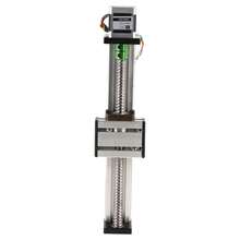 200mm Stroke Single Shaft Ball Screw Linear Guide Rail CNC Sliding Table with 42 Motor (1610) - Plateado - Ver 1