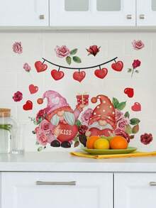 1张壁纸 - [爱心] 男孩儿童房装饰 家居自粘婴儿房装饰 女孩房装饰壁纸 可移除墙贴 个性化礼物 墙面装饰 客厅、女孩卧室、窗户贴纸 – 可爱创意墙面装饰 儿童房装饰 卧室装饰