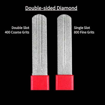 Piedra de Afilar de Anzuelo Granos 400/800 para Anzuelos de Pesca Doble Cara Lima de Diamante,37429277