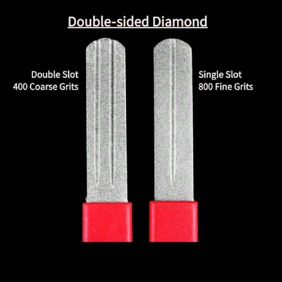 Piedra de Afilar de Anzuelo Granos 400/800 para Anzuelos de Pesca Doble Cara Lima de Diamante,37429277 - Multicolor - Ver 1